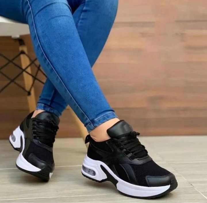 Chaussures décontractées à semelle compensée pour femmes