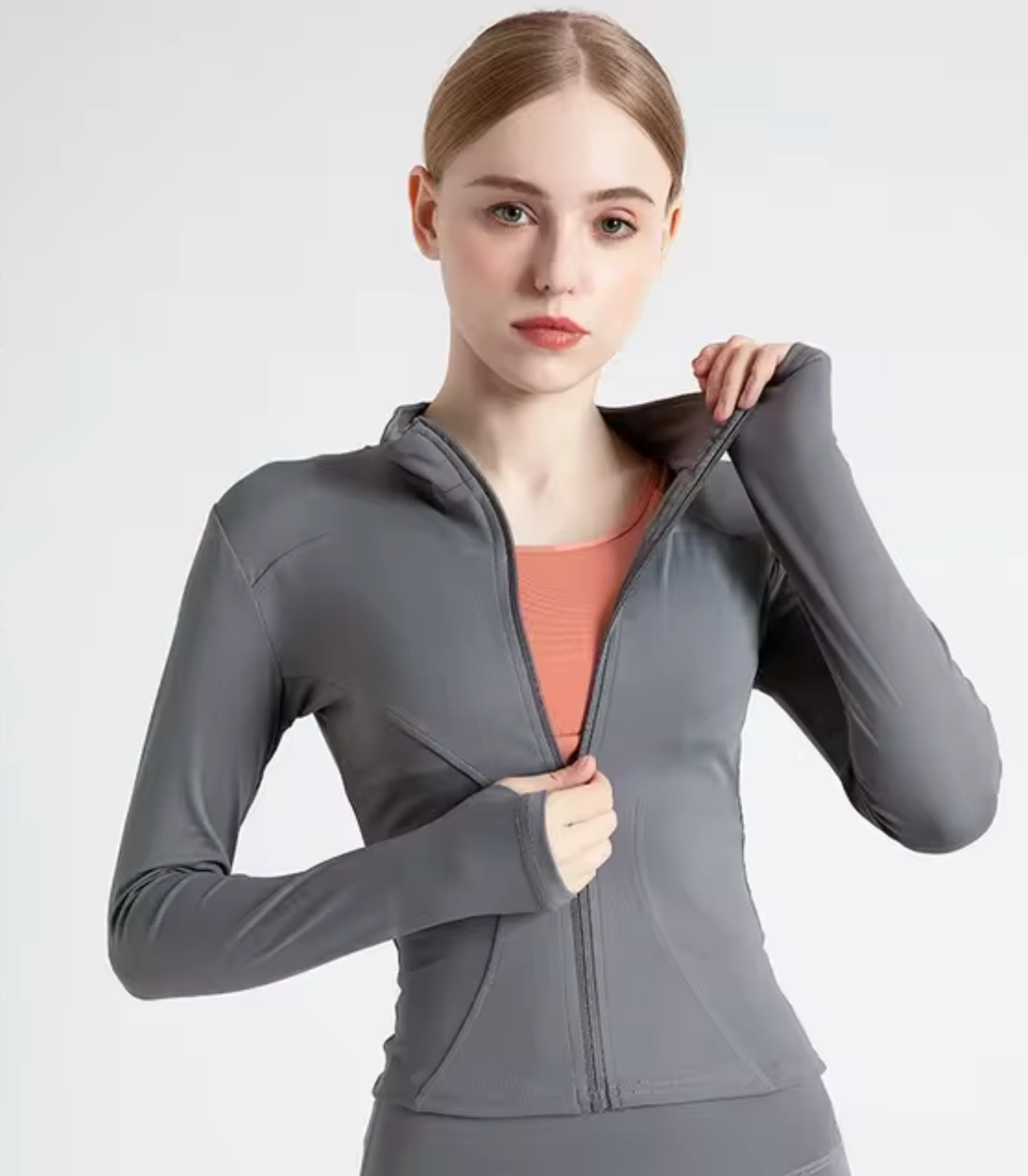 - Top de yoga slim-fit à manches longues