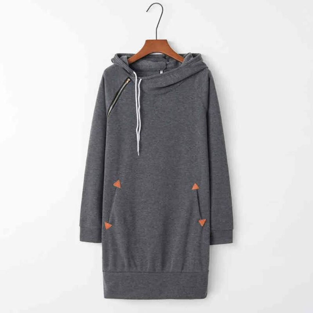 Robe sweat à capuche décontractée avec poches