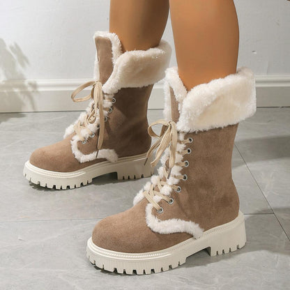 Bottes de neige chaudes de Suede | Beau - protectrices et élégantes - idéales pour les journées d'hiver