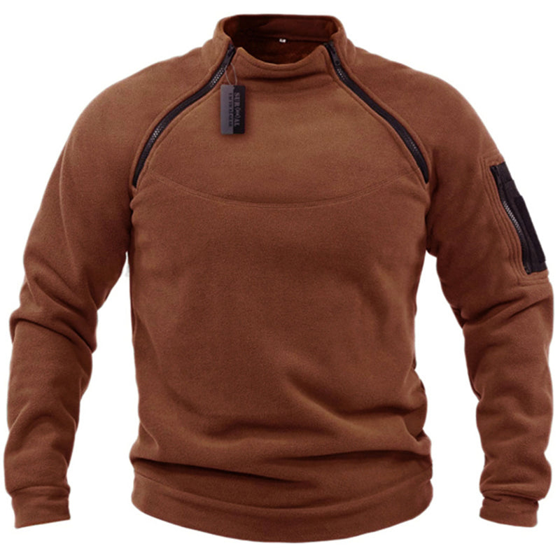 Zacharias Sweater | Pull zippé en polaire pour hommes