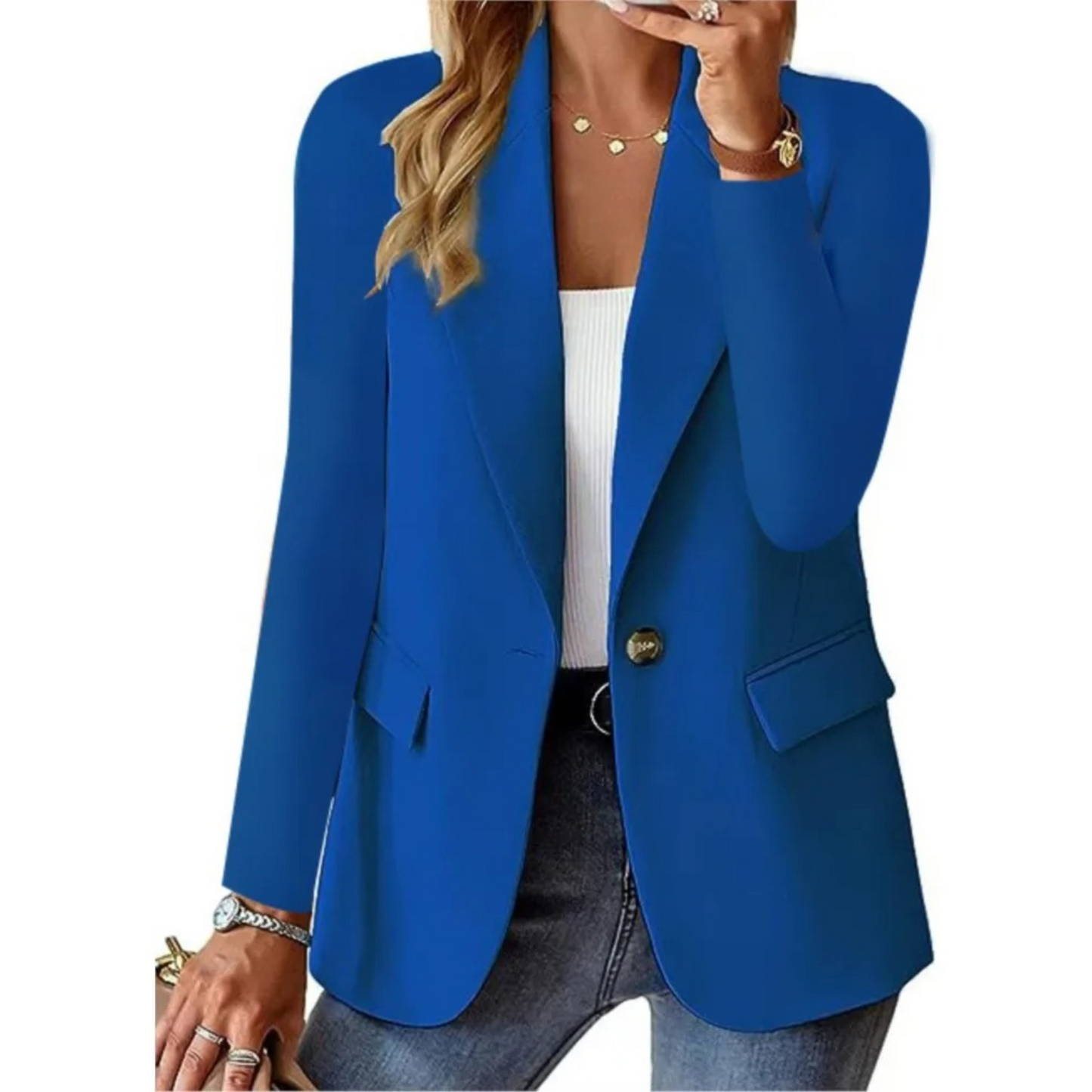 Blazer décontracté à manches longues pour femme