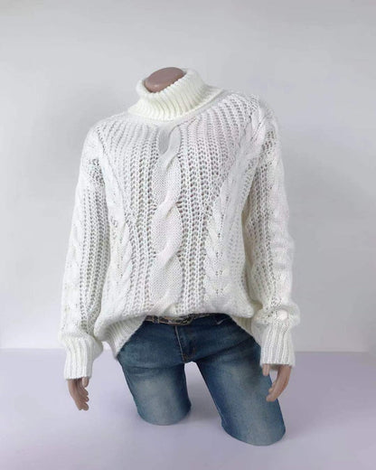 Kilara | Pull à col roulé tricoté femme