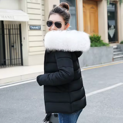 Veste à capuche avec doublure en fourrure