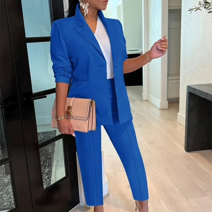 Victoria - Ensemble Blazer et Pantalon Coordonné pour le Bureau pour Femmes