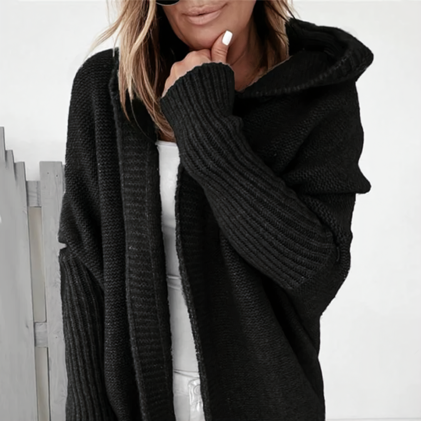 Manteau mi-long avec coutures simples - Sasha