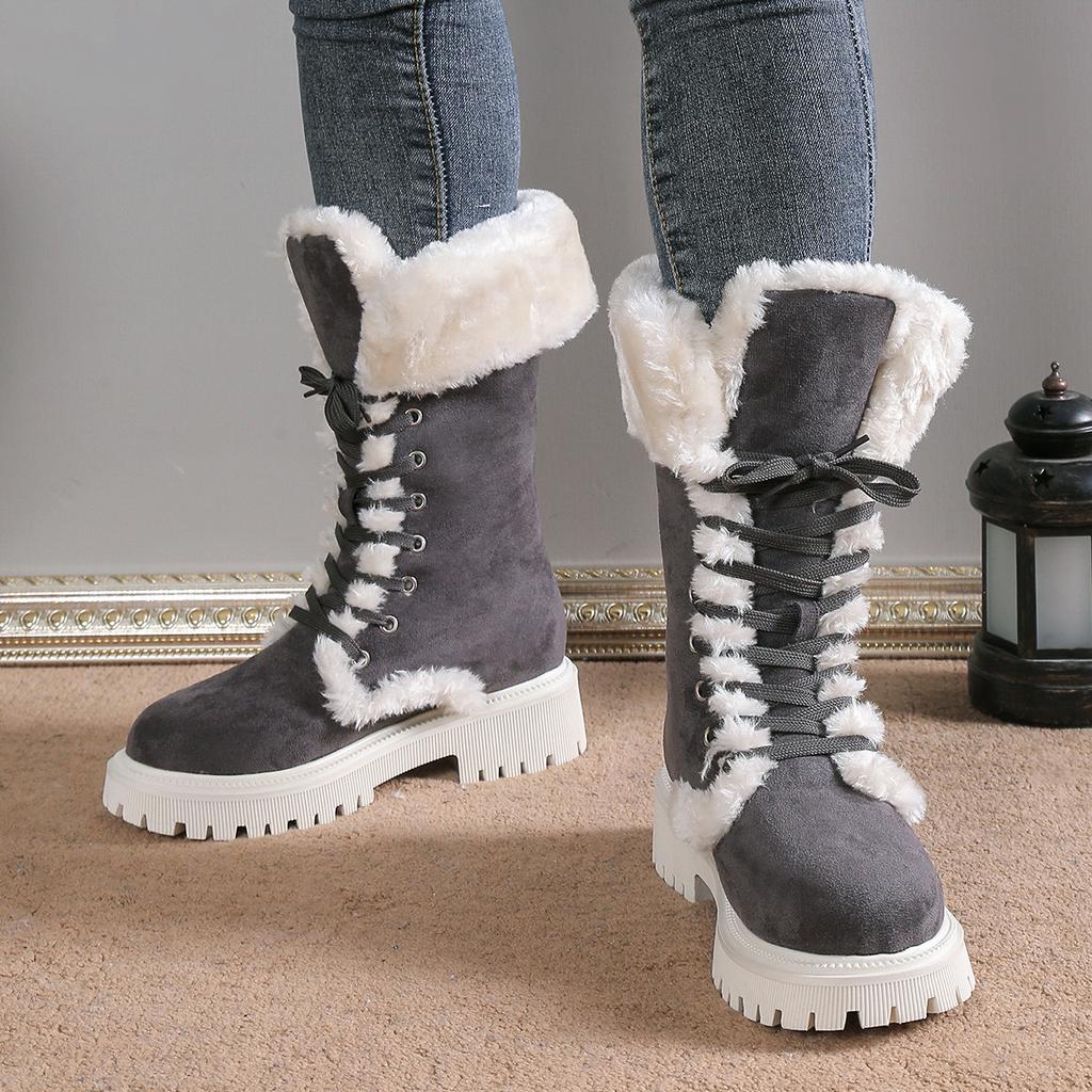 Bottes de neige chaudes de Suede | Beau - protectrices et élégantes - idéales pour les journées d'hiver