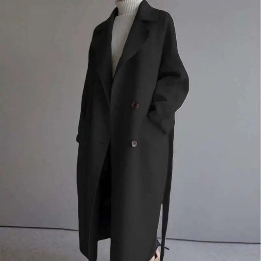 Manteau à revers pour femme