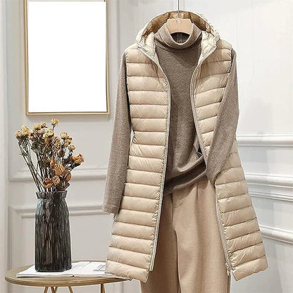 Manteau long sans manches