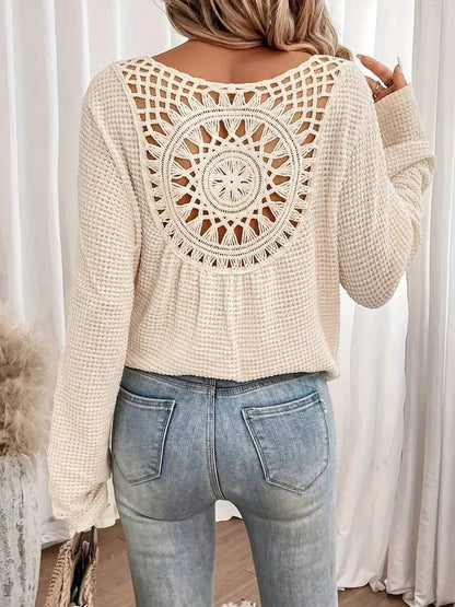 Pull en tricot à col en V pour femmes