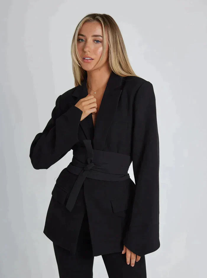 Blazer avec ceinture pour femme