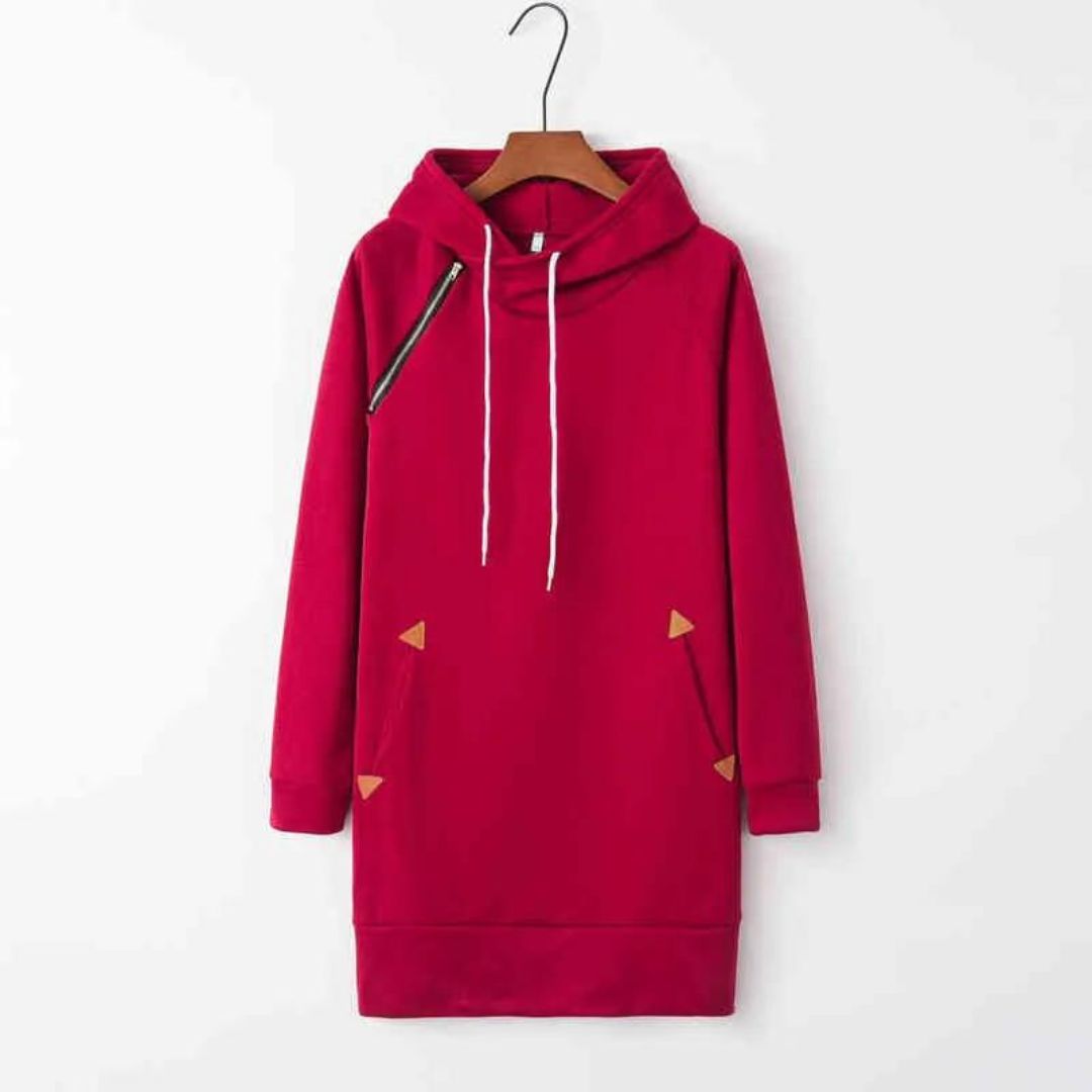 Robe sweat à capuche décontractée avec poches