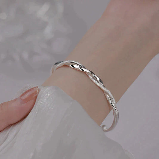 Bracelet en argent torsadé