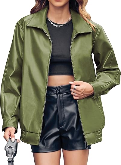 Veste Oversize pour Femme de Camille – Style Décontracté avec Fermeture Éclair et Poches, Tailles S-XL