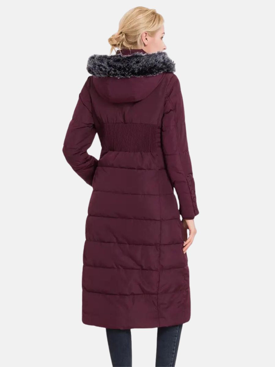 Veste longue avec capuche pour femmes