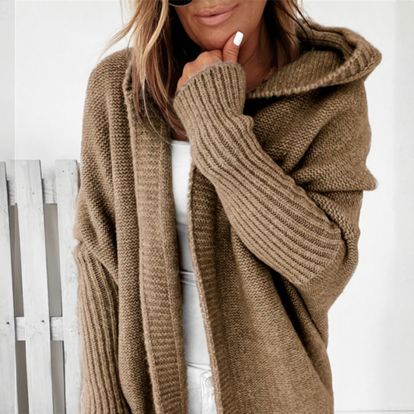 Manteau mi-long avec coutures simples - Sasha