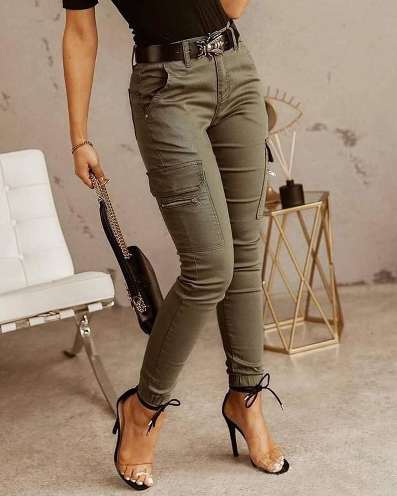 Joséphine - Pantalon cargo mi-haut