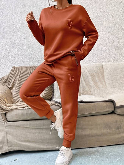 Heidi-Mode - Ensemble pull et pantalon élégant et confortable pour l'automne pour les femmes