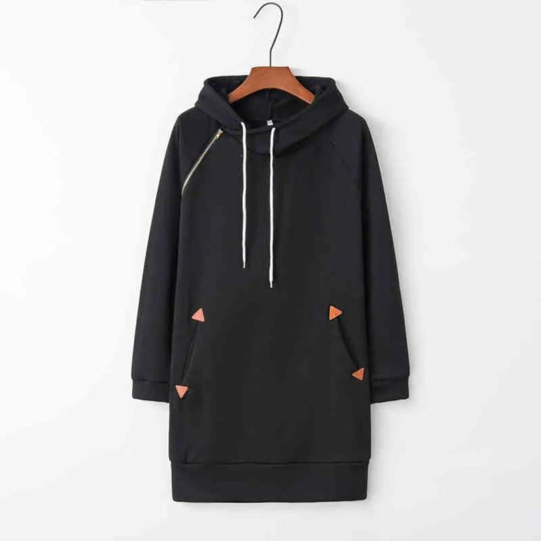 Robe sweat à capuche décontractée avec poches