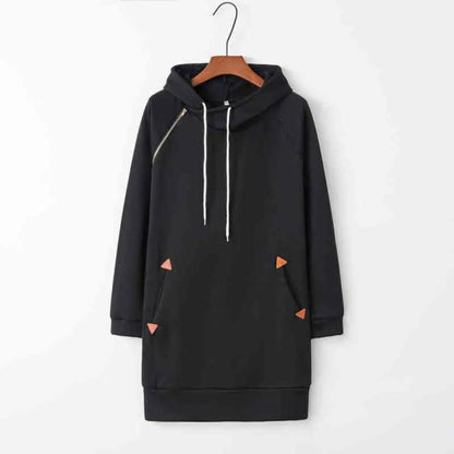 Robe sweat à capuche décontractée avec poches