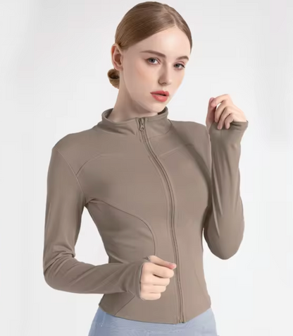 - Top de yoga slim-fit à manches longues