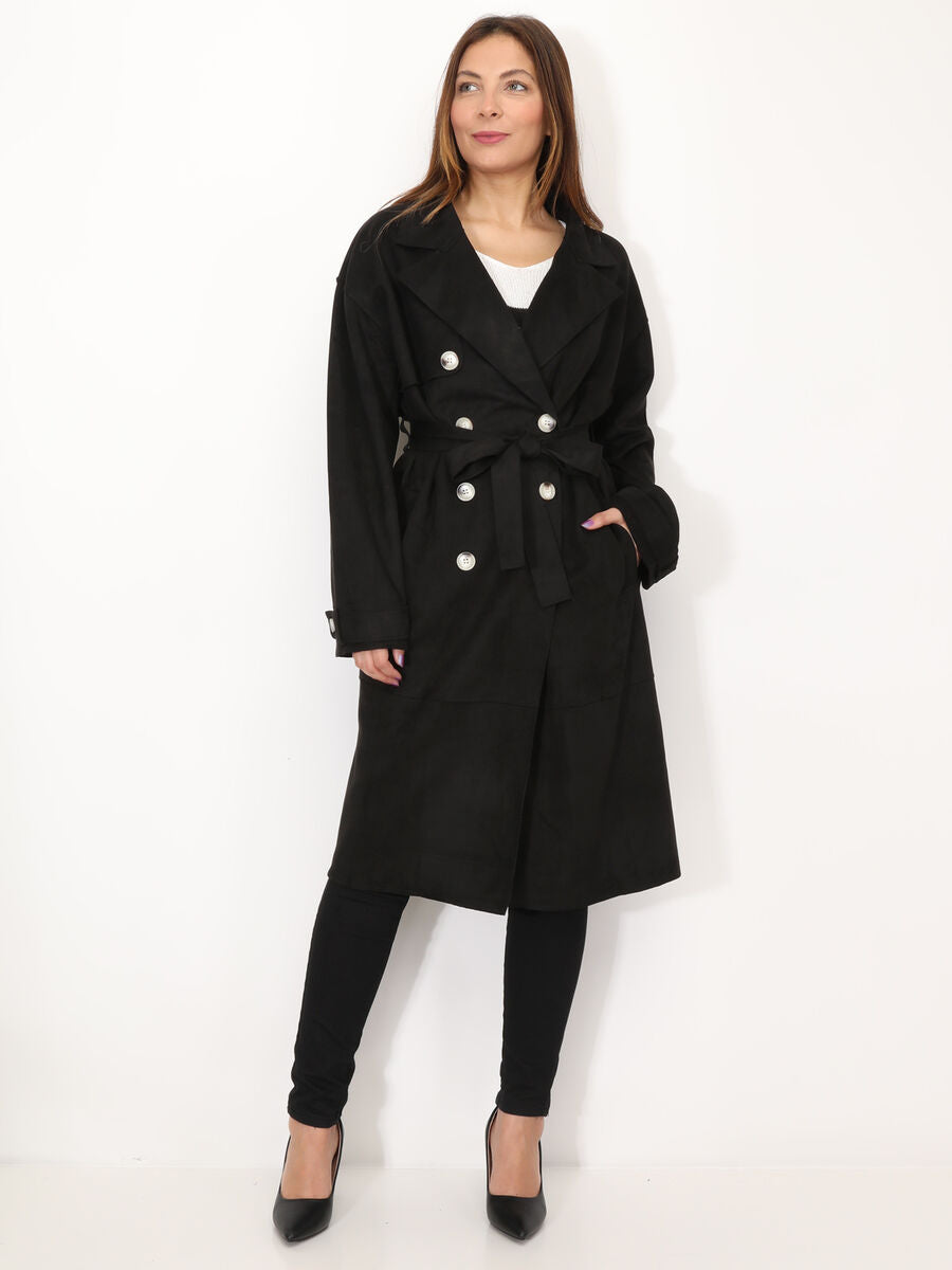 Trench-coat d'hiver classique en daim - Ada