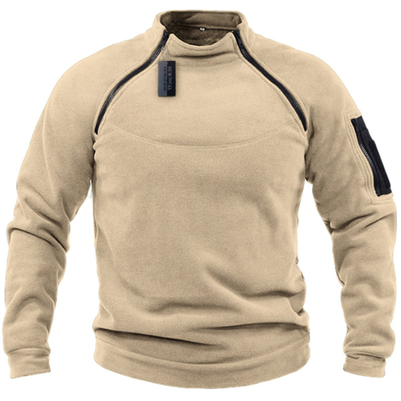 Zacharias Sweater | Pull zippé en polaire pour hommes