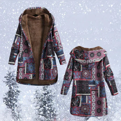 Whitney Coat | Manteau d'hiver Boho stylé avec capuche