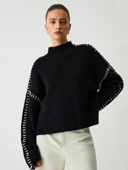 Pull noir élégant pour femme