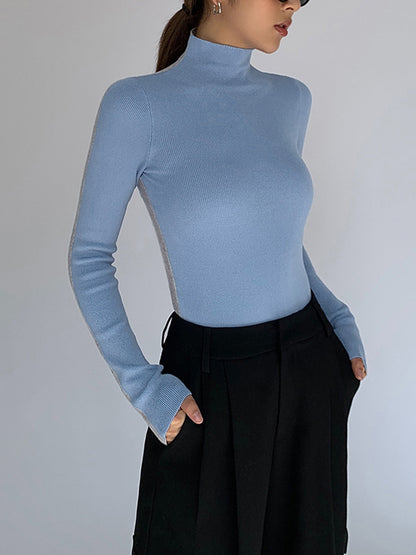 Women's Sweater/Sweater | Two Tone Double Sided Long Sleeve Knit