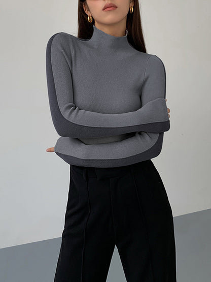 Women's Sweater/Sweater | Two Tone Double Sided Long Sleeve Knit