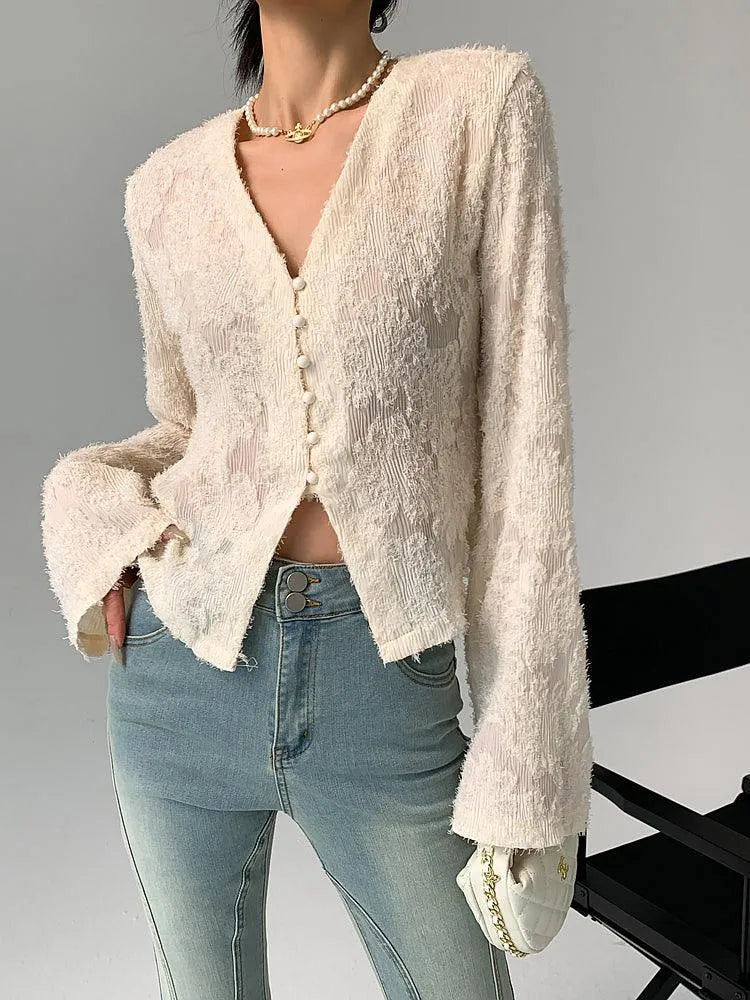 Cardigan élégant à col en V pour femmes