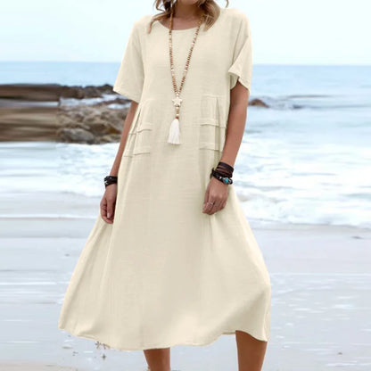 Benthe - Robe de plage et lin