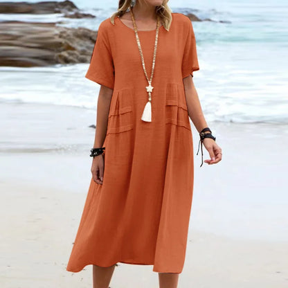 Benthe - Robe de plage et lin