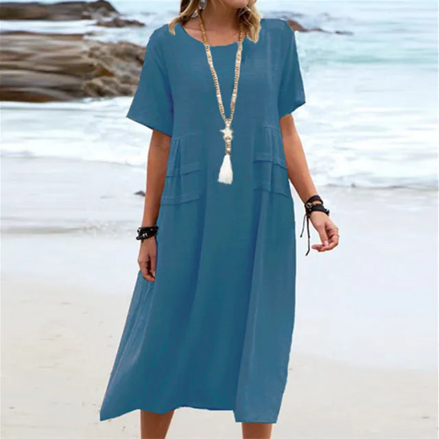 Benthe - Robe de plage et lin