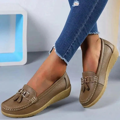 Womens Comfort Walking Flat Loafer Slip On