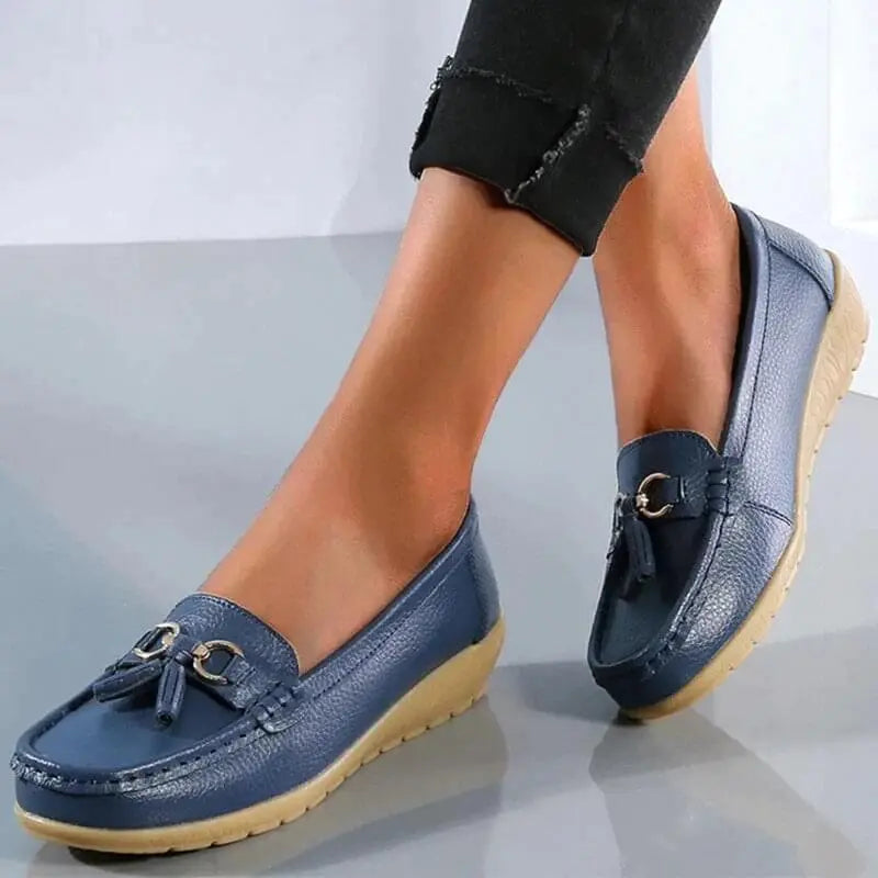 Womens Comfort Walking Flat Loafer Slip On