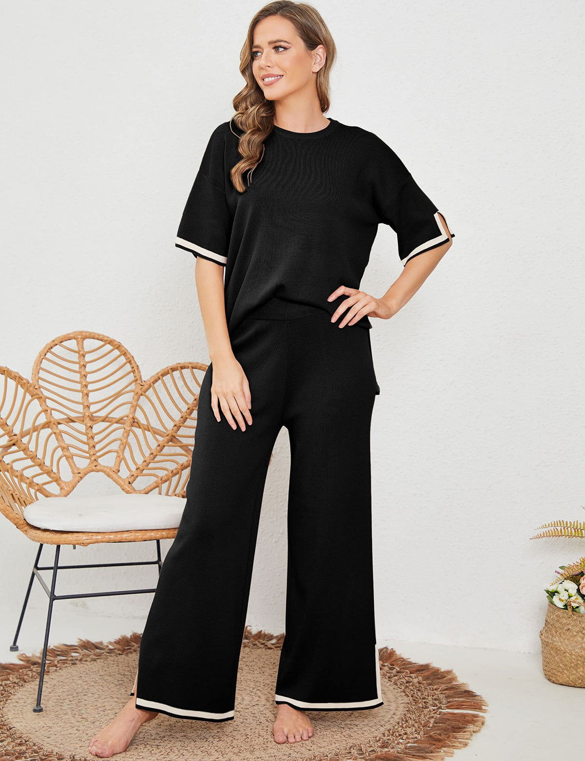 Heidi-Mode | T-shirt et pantalon assortis Loungewear Set