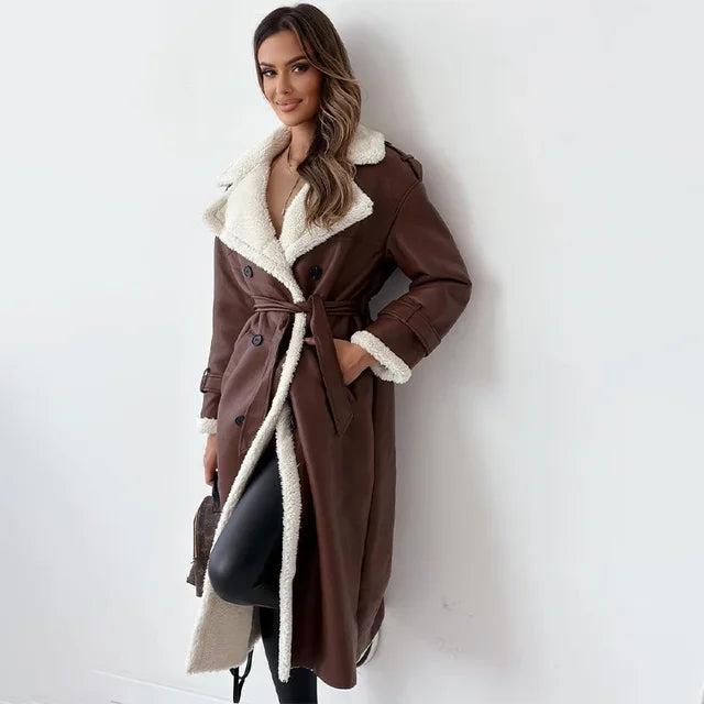 Yanira - manteau d'hiver en fourrure longue