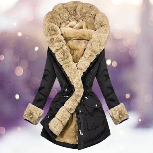 Veste mode chaude avec doublure douillette en peluche