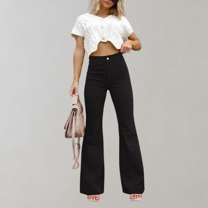 Chloé - Pantalon Évasé en Velours Côtelé