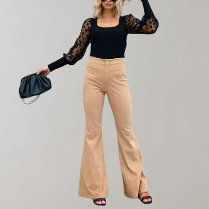 Chloé - Pantalon Évasé en Velours Côtelé