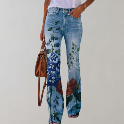 Delphine - Pantalon flare à imprimé floral