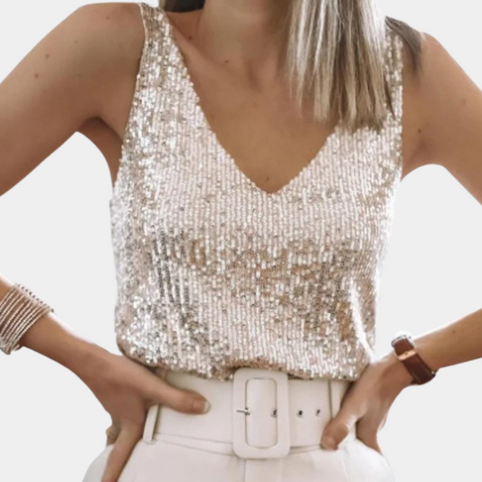 Top élégant pour femmes avec paillettes