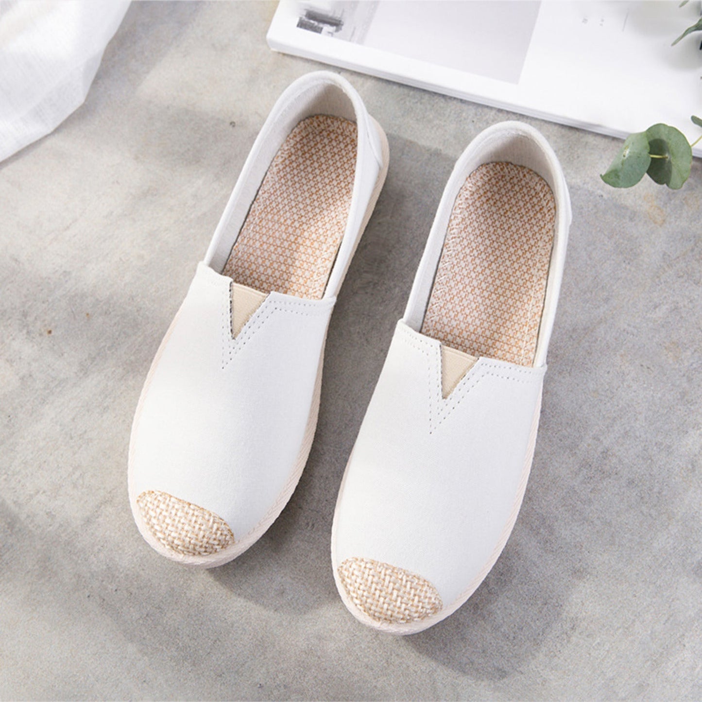 Fee | Espadrilles en toile avec impression vintage