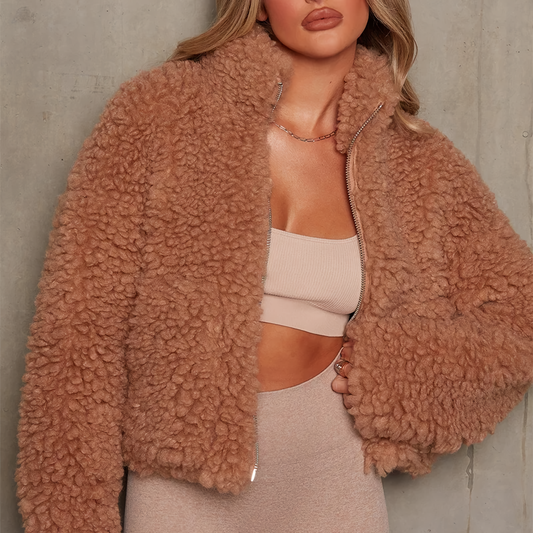 Elinore - Chic Fuzzy Jacket for Women