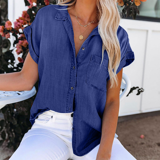 Lotte | Blouse en denim élégante