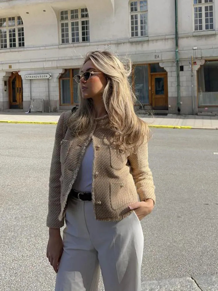 Veste en tweed pour femme