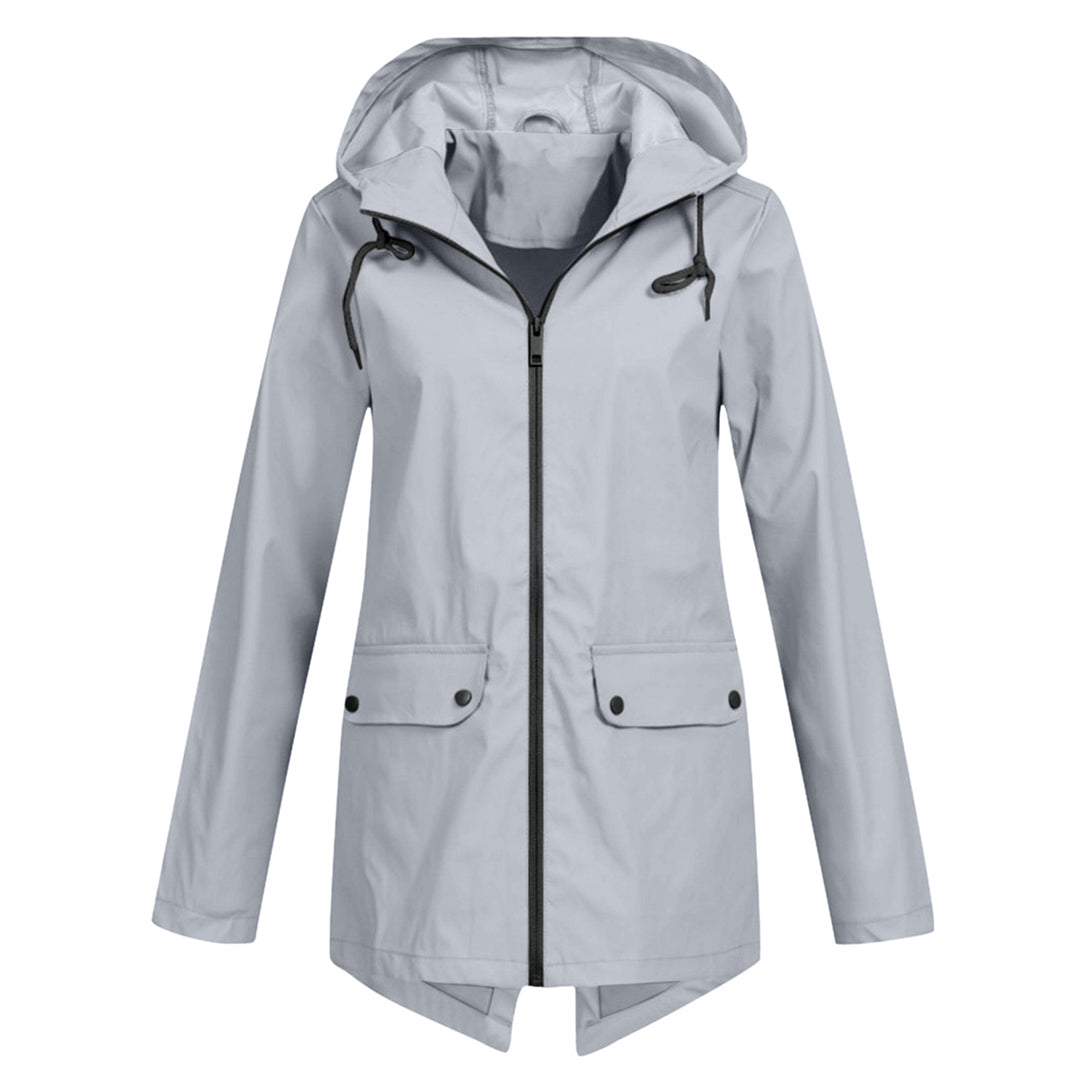 Manteau de pluie long avec capuche pour femme - Romy