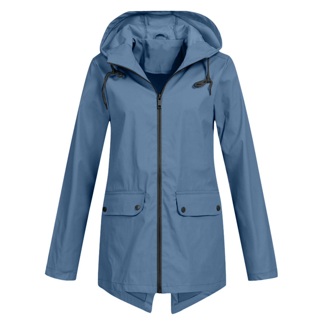 Manteau de pluie long avec capuche pour femme - Romy